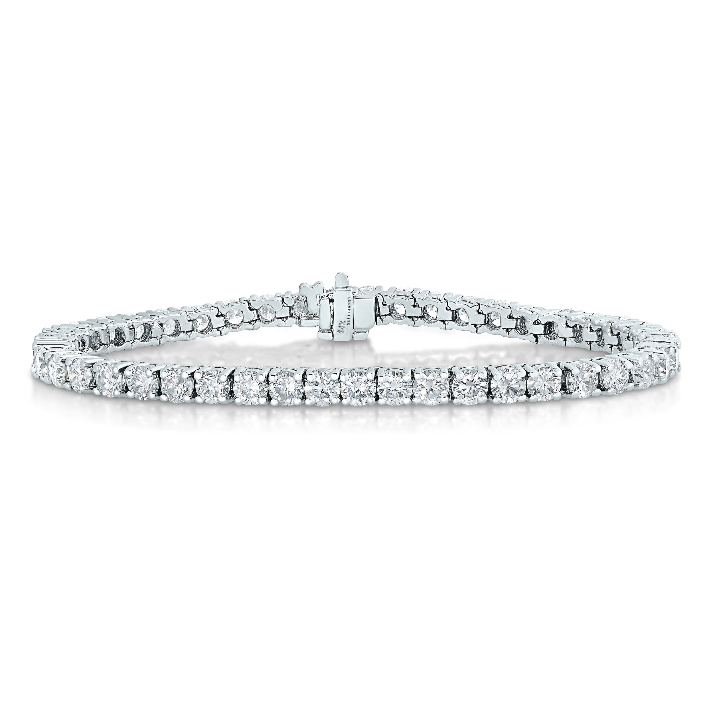 2 cttw I1-I2 Certified Diamond Bracelet 14K White Gold J-K Tennis Round 7 Inch