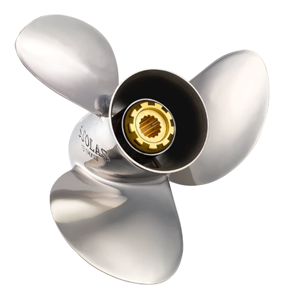 SOLAS New Saturn Stainless Steel 3-Blade Propeller for Mercury