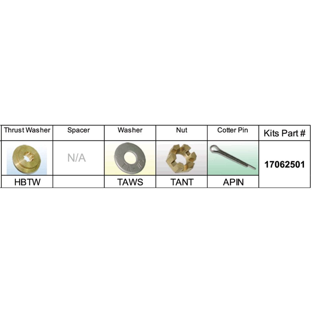 SOLAS Honda Type B 25-30hp Fixed Hub Propeller Hardware Kit