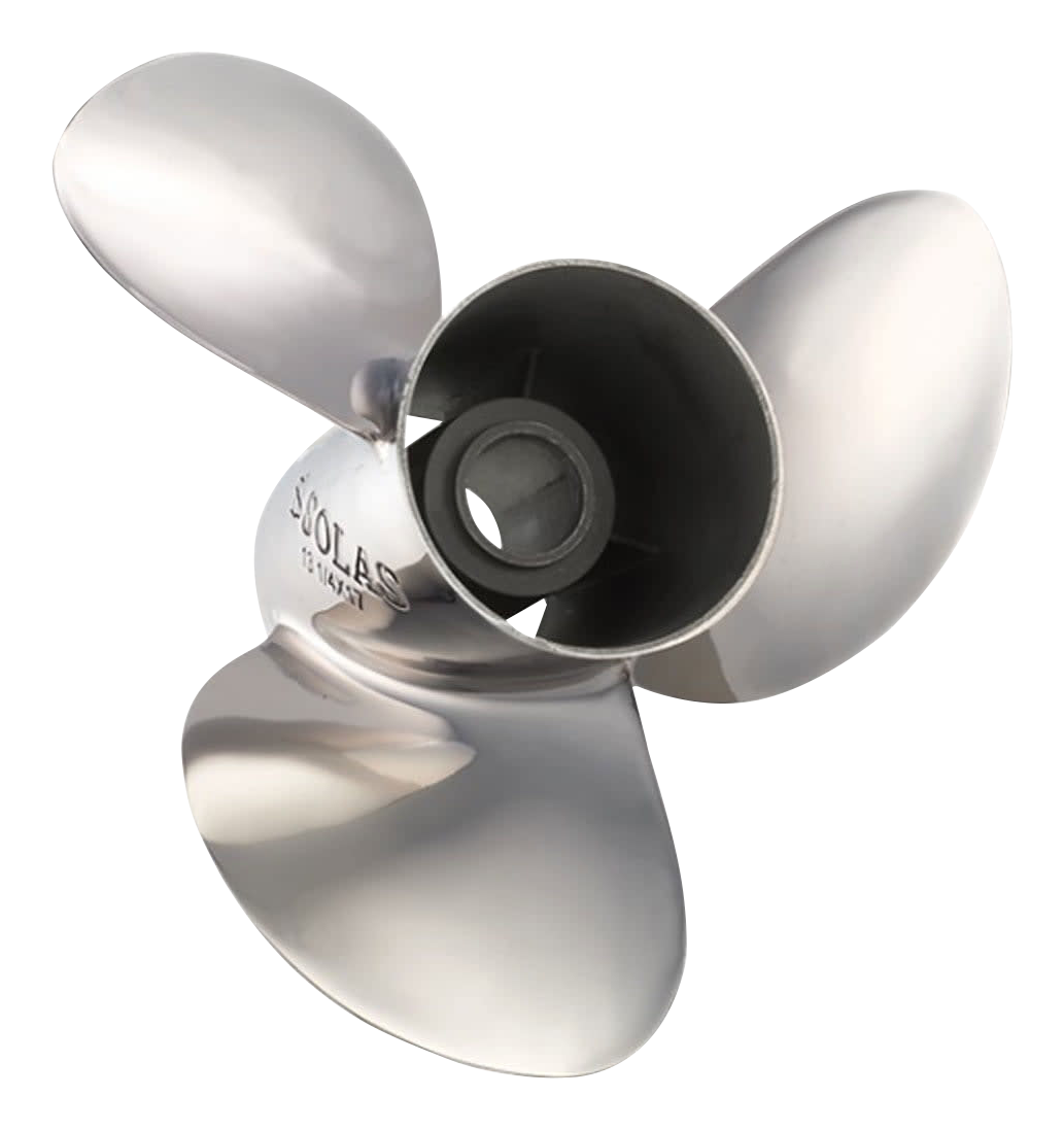 SOLAS Rubex HR3 Stainless Steel Interchangeable Hub 3-Blade 4-3/4" Gearcase Propeller