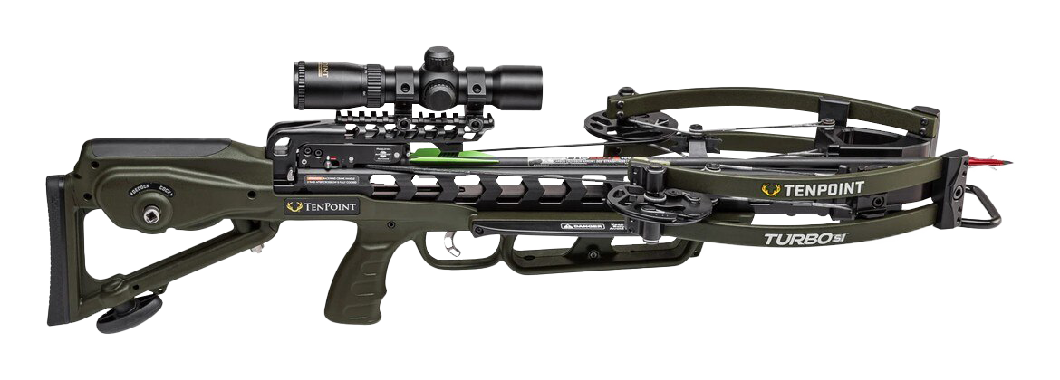 TenPoint Turbo S1 ACUslide Crossbow with RangeMaster Pro Scope Moss Green