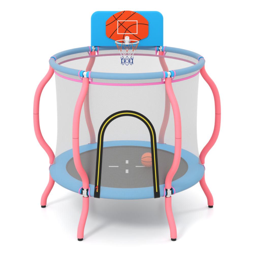 Kids Trampoline Indoor & Outdoor Pumpkin Trampoline-Pink