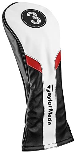 TAYLORMADE GOLF CLUB FAIRWAY WOOD HEAD COVER - BLACK.WHITE - NEW 2021