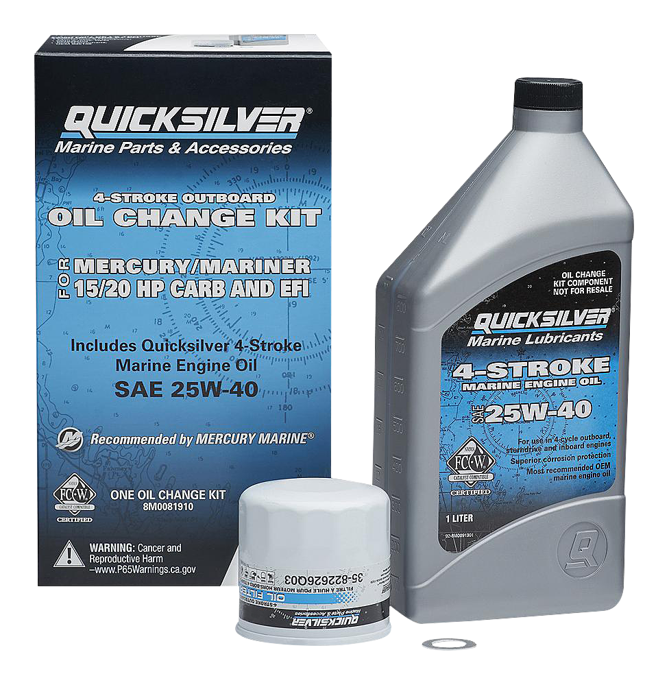 Quicksilver Oil Change Kit for Mercury 15-20hp Engines
