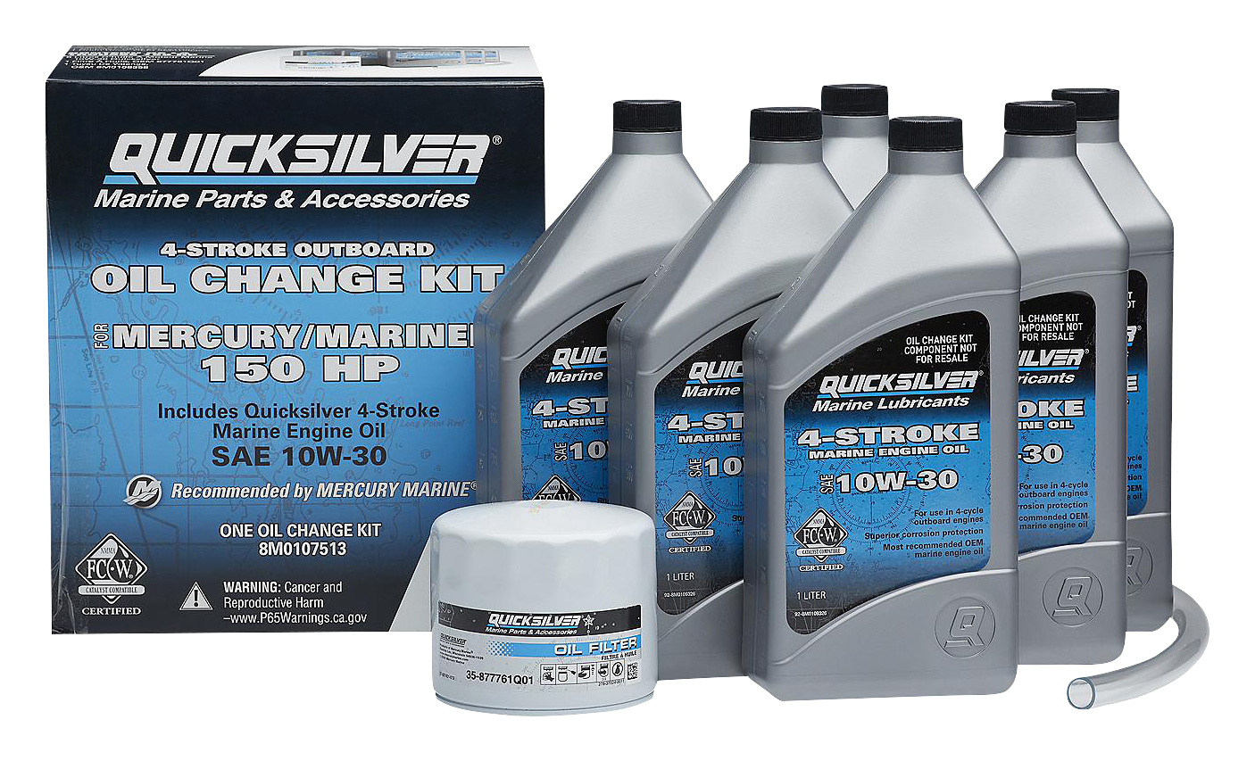 Quicksilver Oil Change Kit 10W-30 for Mercury 150hp Engines