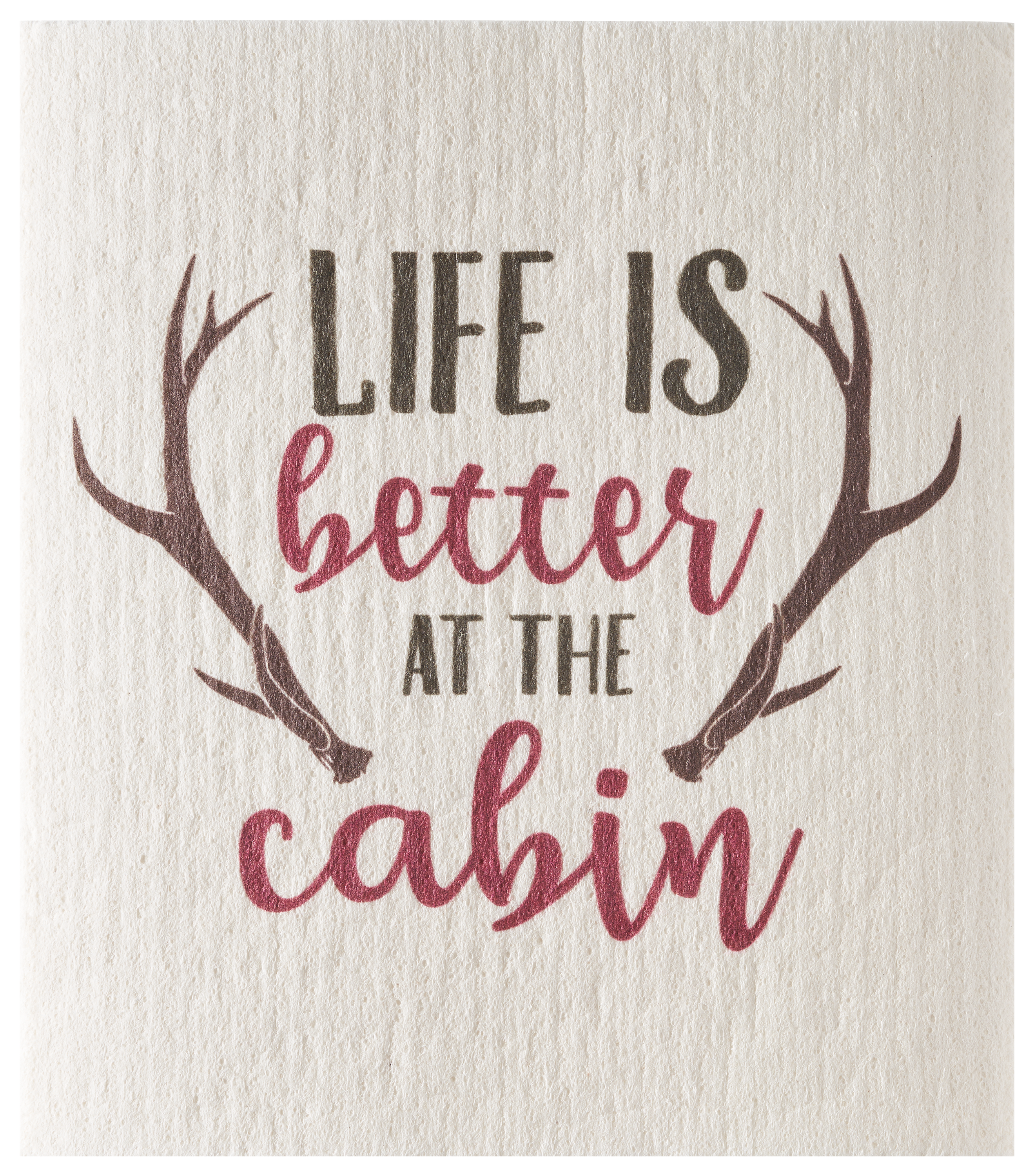 White River Home Better At The Cabin Swedish Dishcloth