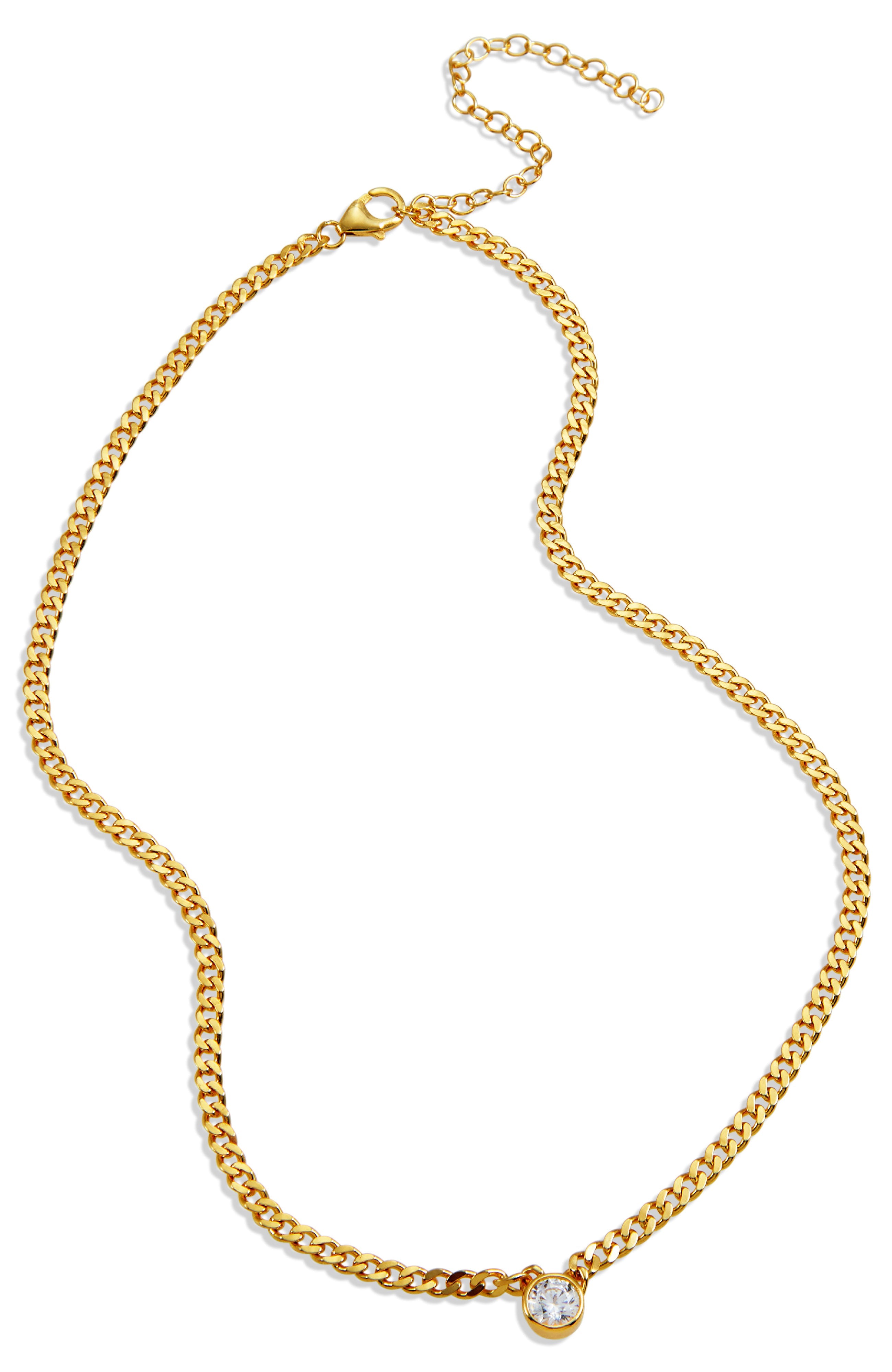 18K Gld Pl. Cicle CZ Neck.