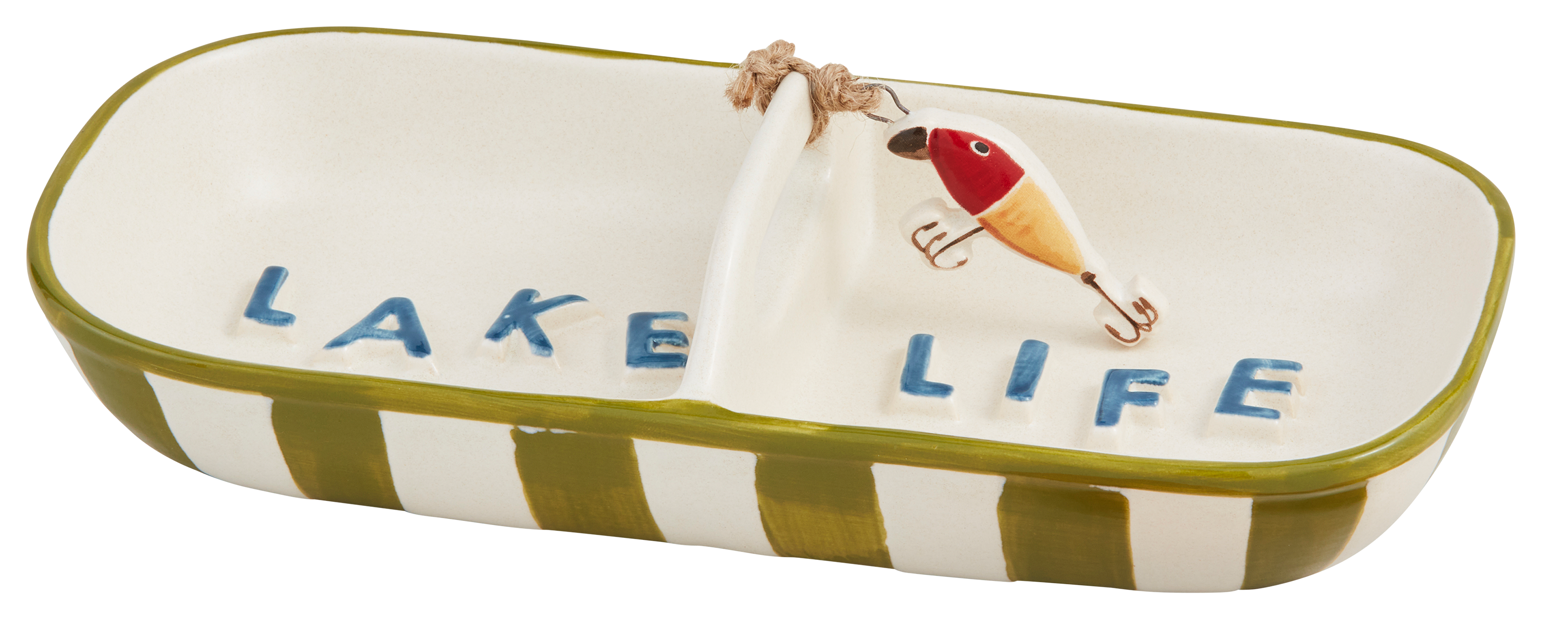 Mud Pie Lake Life Divided Tidbit Dish