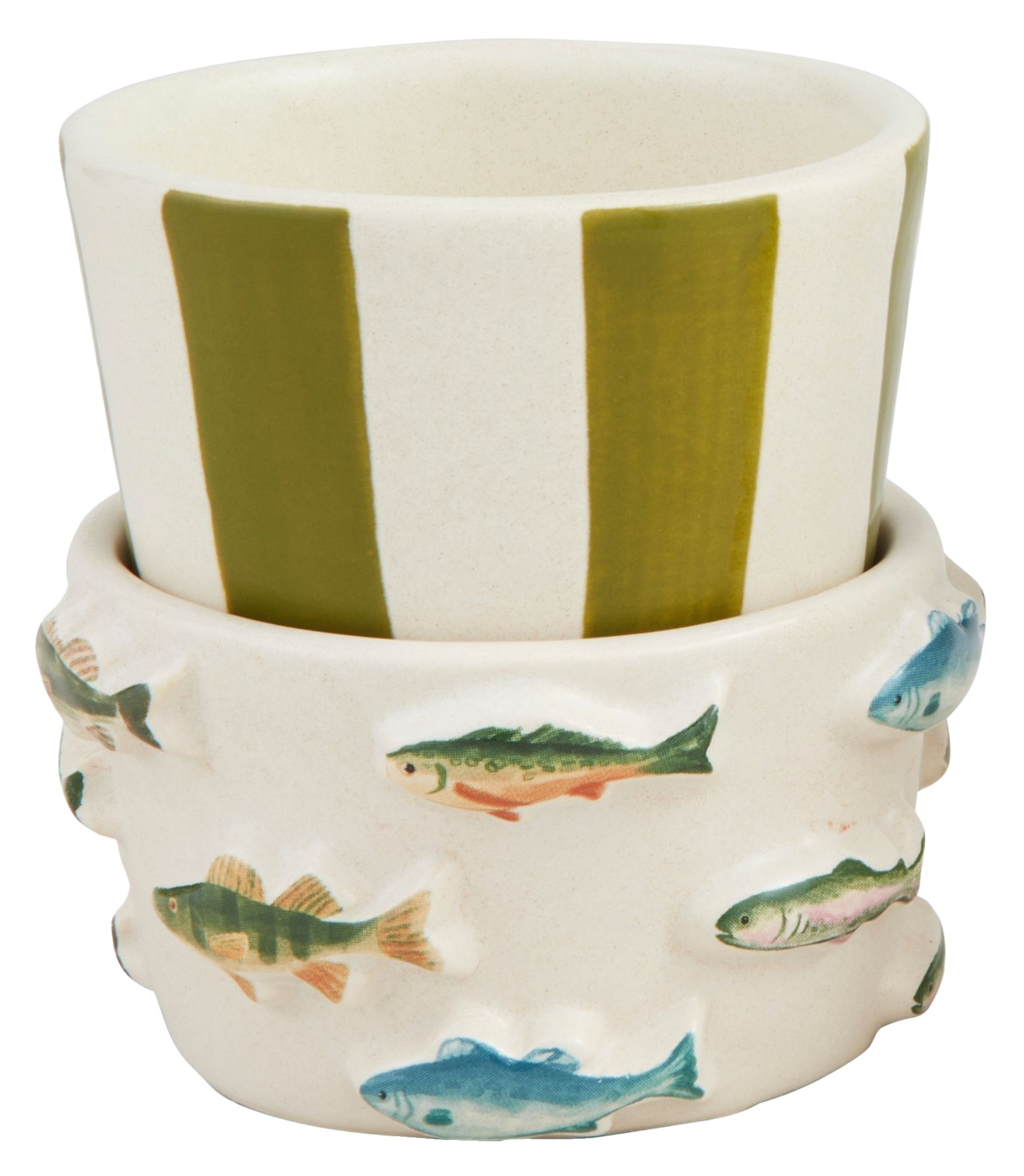 Mud Pie Fish Stacked Tidbit Dish
