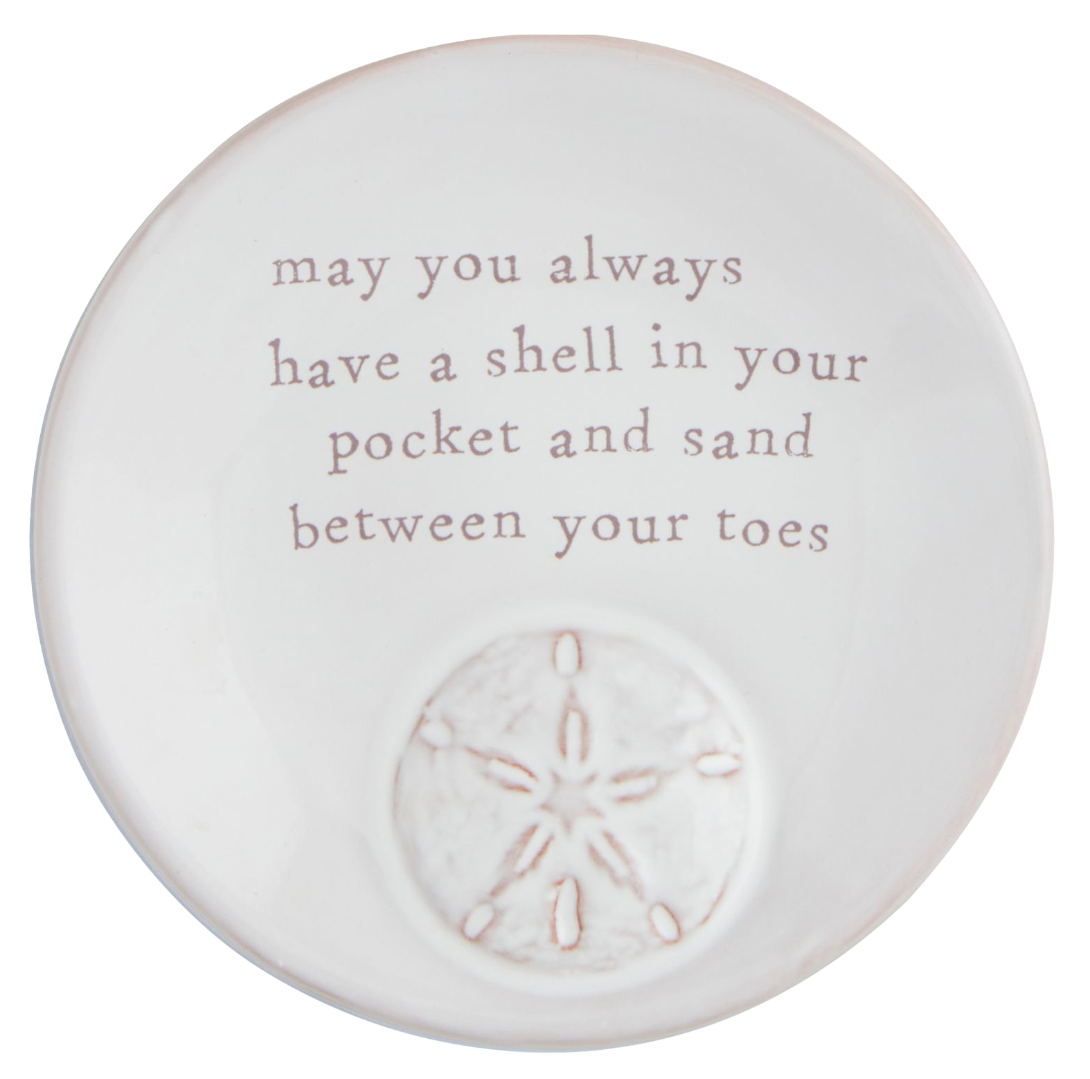 Mud Pie Sand Dollar Tidbit Plate