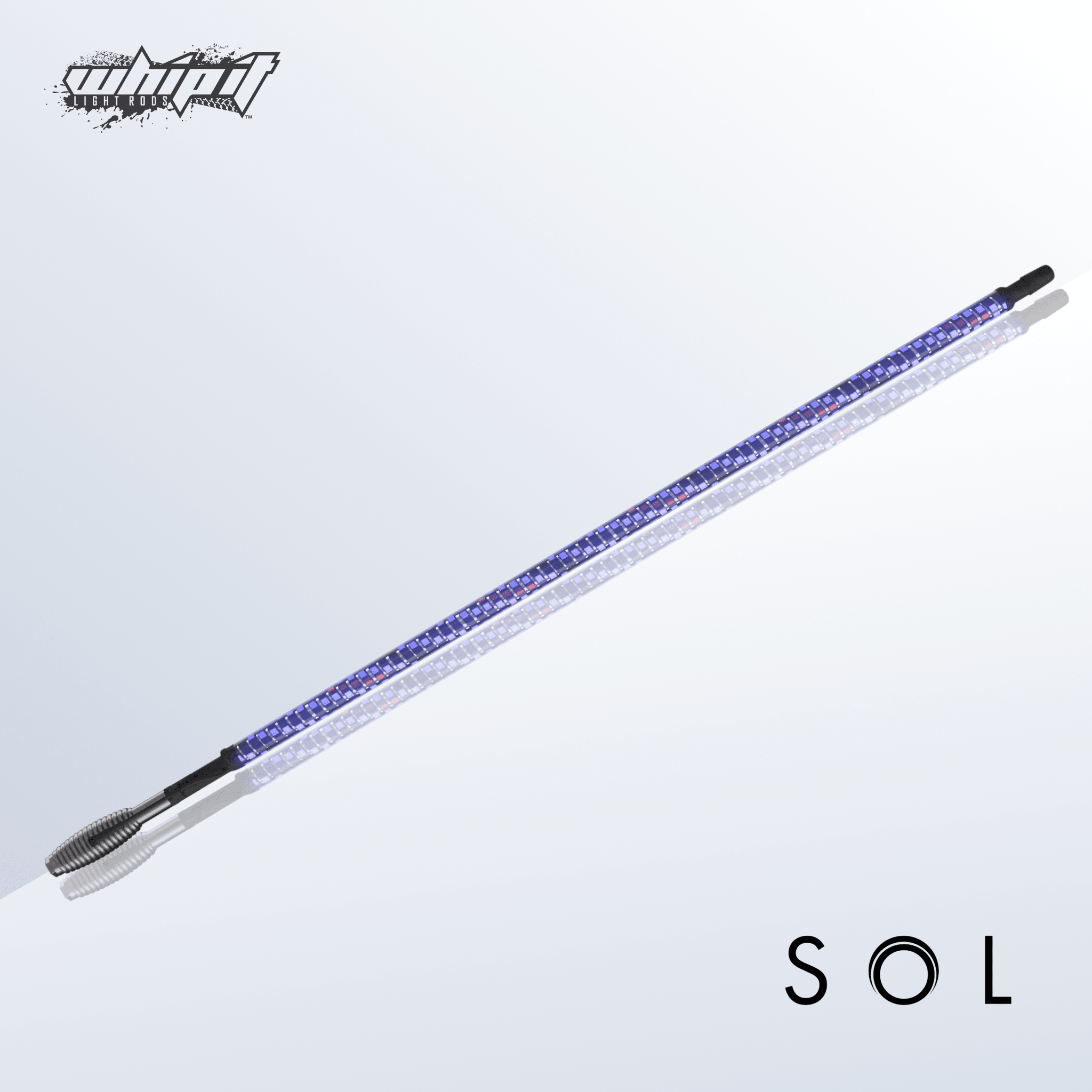 Whip It Light Rods SOL Pro LED Whip Set of 2