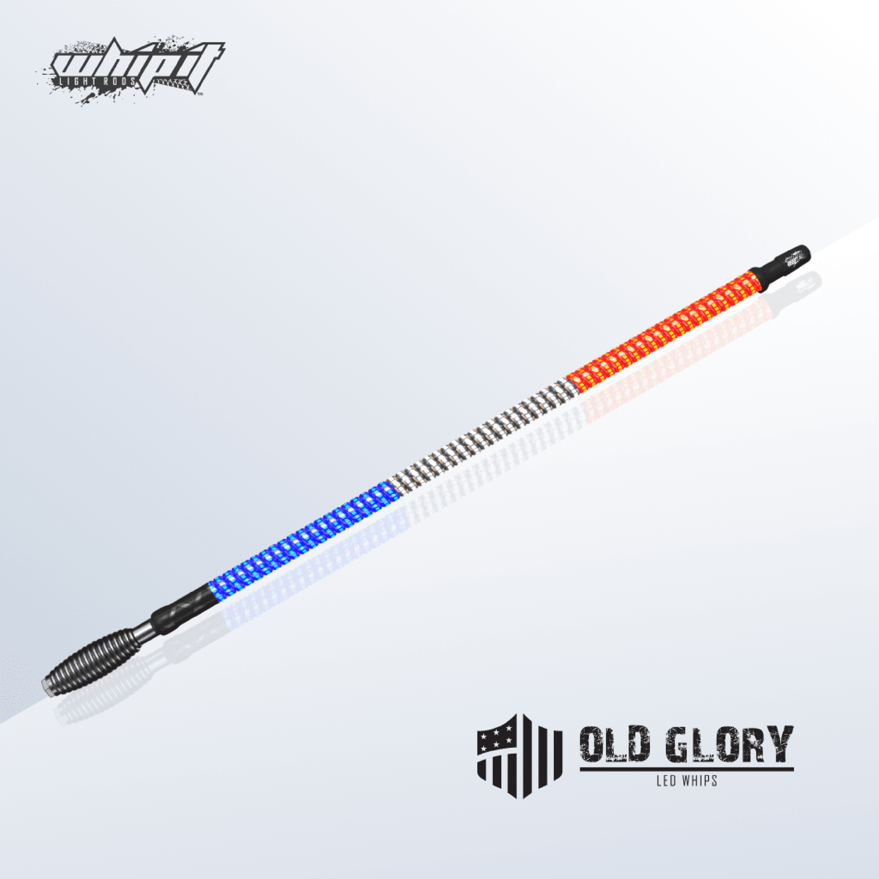 Whip It Light Rods Old Glory LED Whip Set of 2