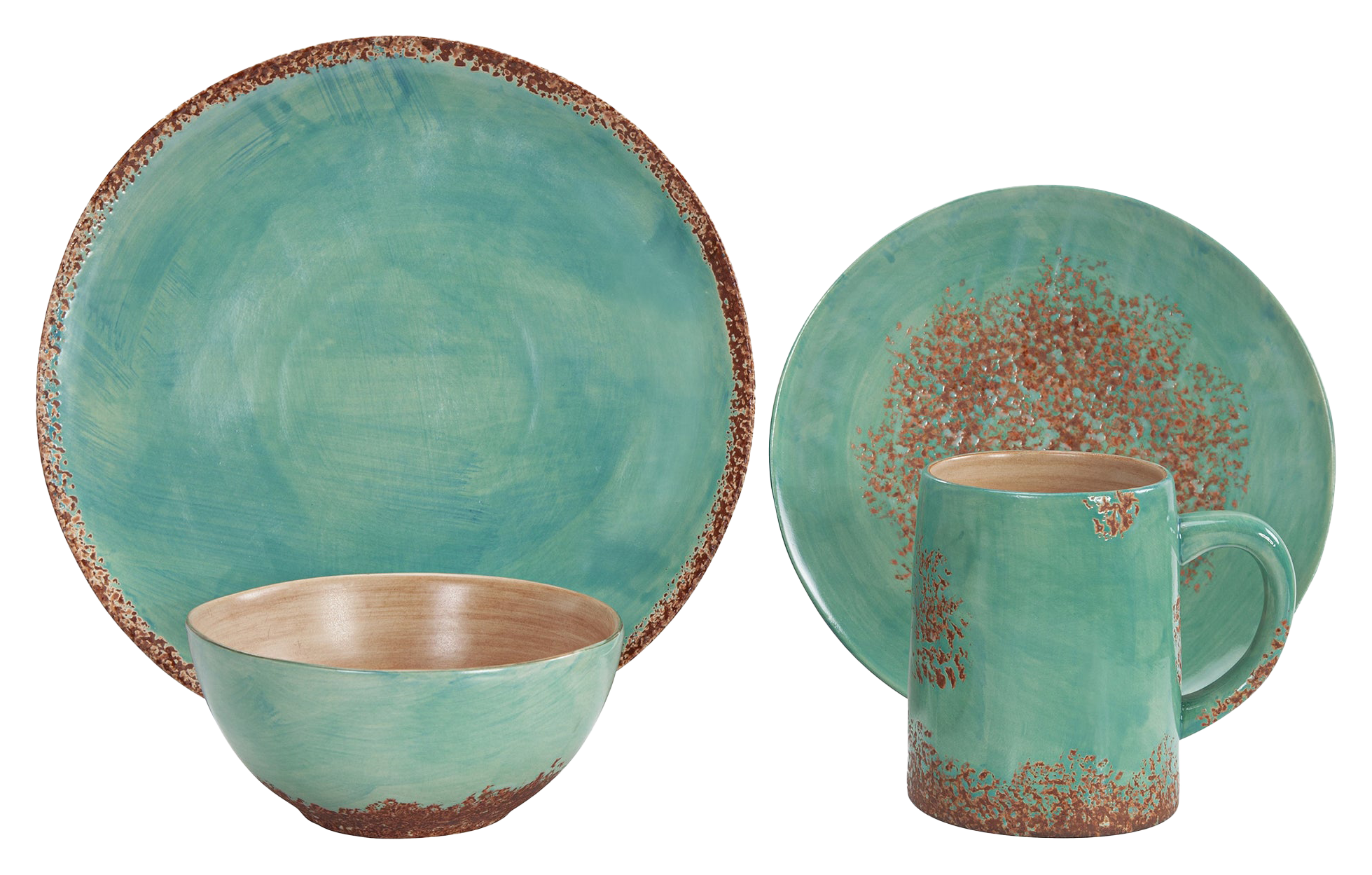 HiEnd Accents Patina 16-Piece Dinnerware Set
