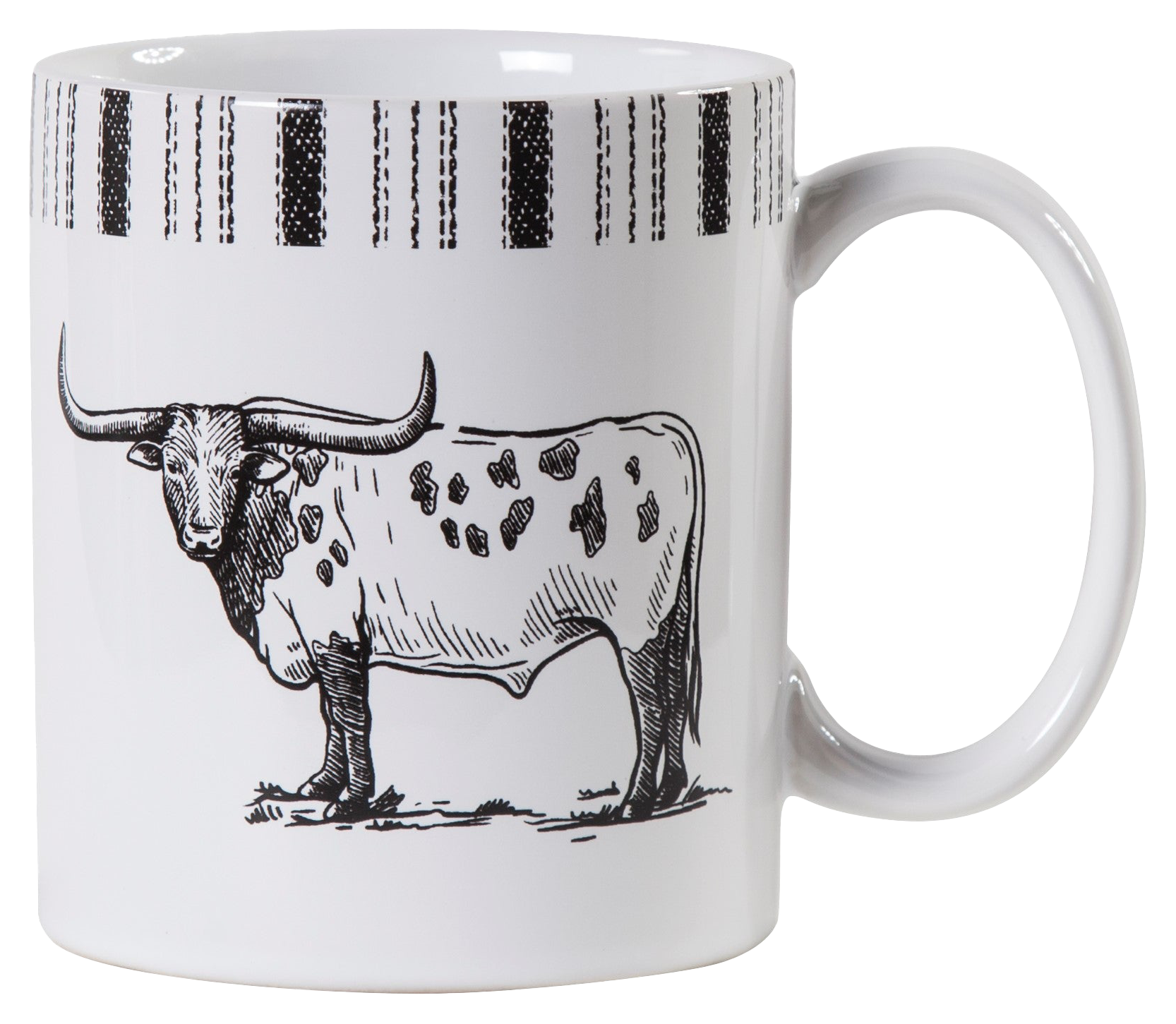 HiEnd Accents Ranch Life Longhorn Mug 4-Piece Set