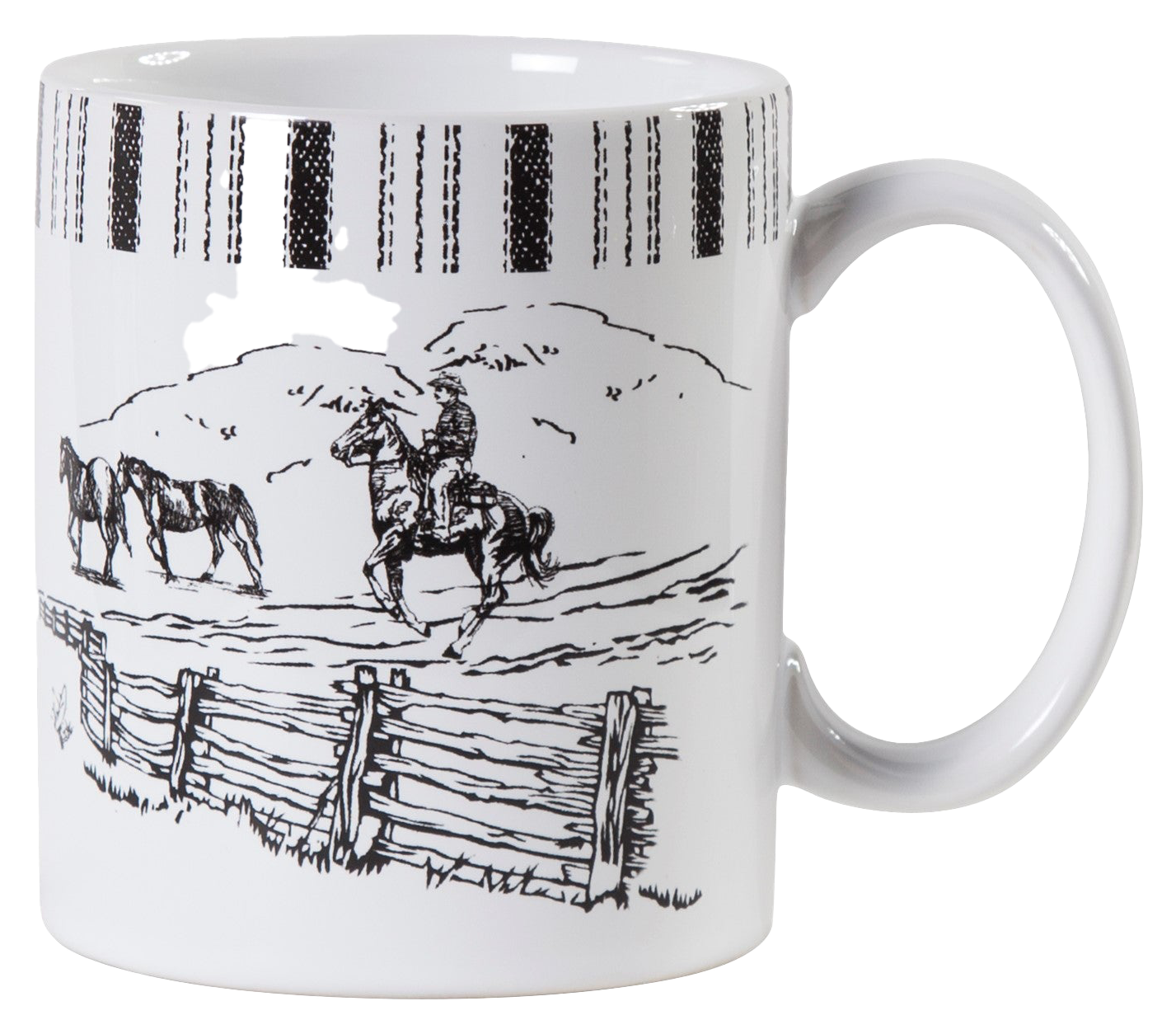 HiEnd Accents Ranch Life Horse Mug 4-Piece Set