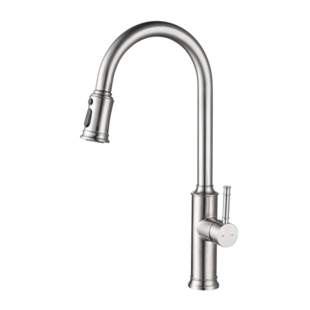 Hivvago Pull Out Sprayer Kitchen Faucet - Brushed Nickel