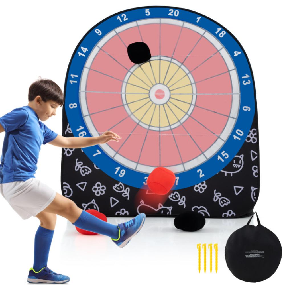 Hivvago Large Dart Board for Kids with 4 Kick Balls