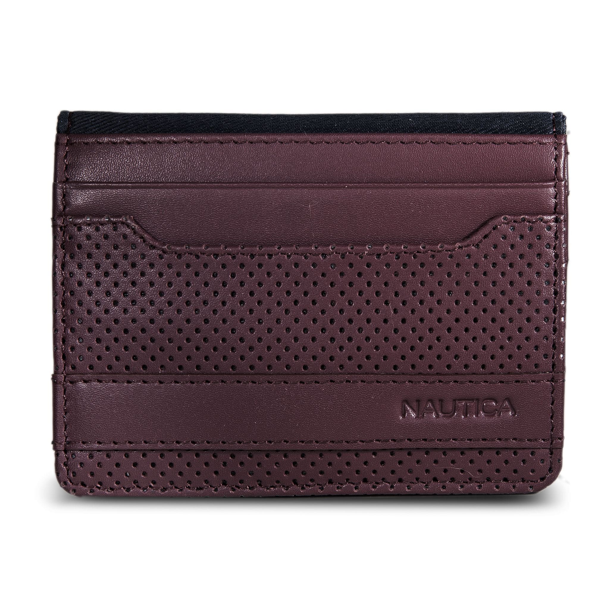 Nautica Mens Perforated Logo Card Case