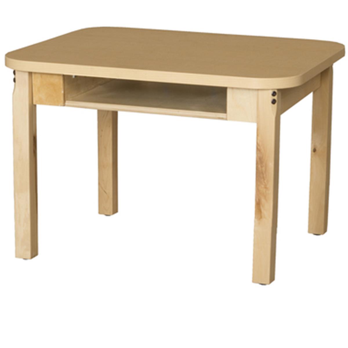 Wood Designs  16 in. Mobile Classroom High Pressure Laminate Desk With Hardwood Legs