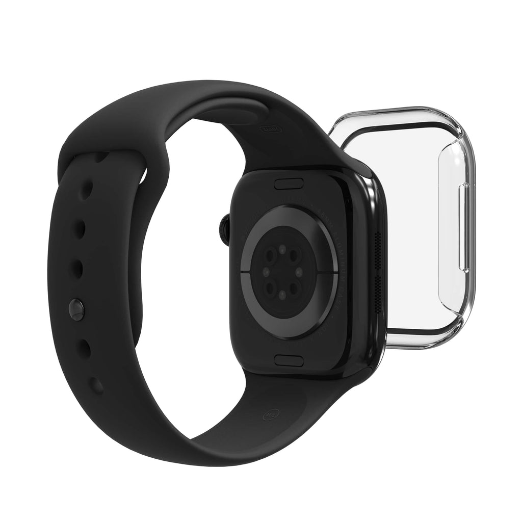 ZAGG - InvisibleShield Glass Elite 360 Integrated Bumper + Screen Protection for Apple Watch Series 11/10 Small - Clear