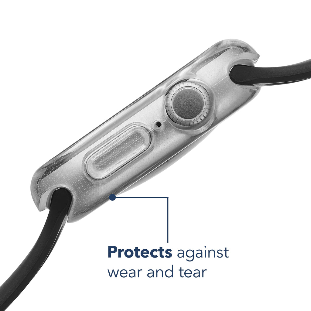 Insignia™ - Bumper Cases for Apple Watch 42mm (2-Pack) - Black/Clear