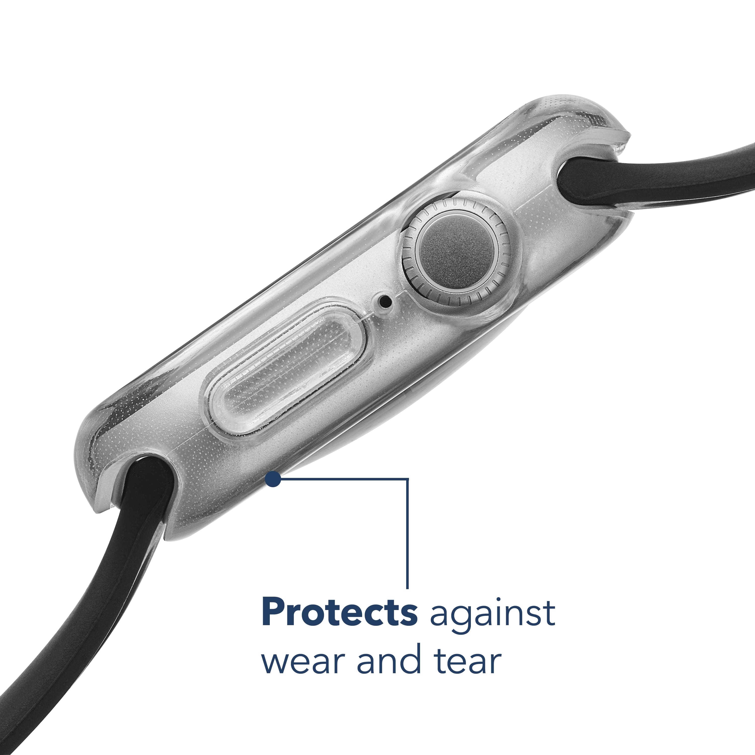 Insignia™ - Bumper Cases for Apple Watch 42mm (2-Pack) - Black/Clear