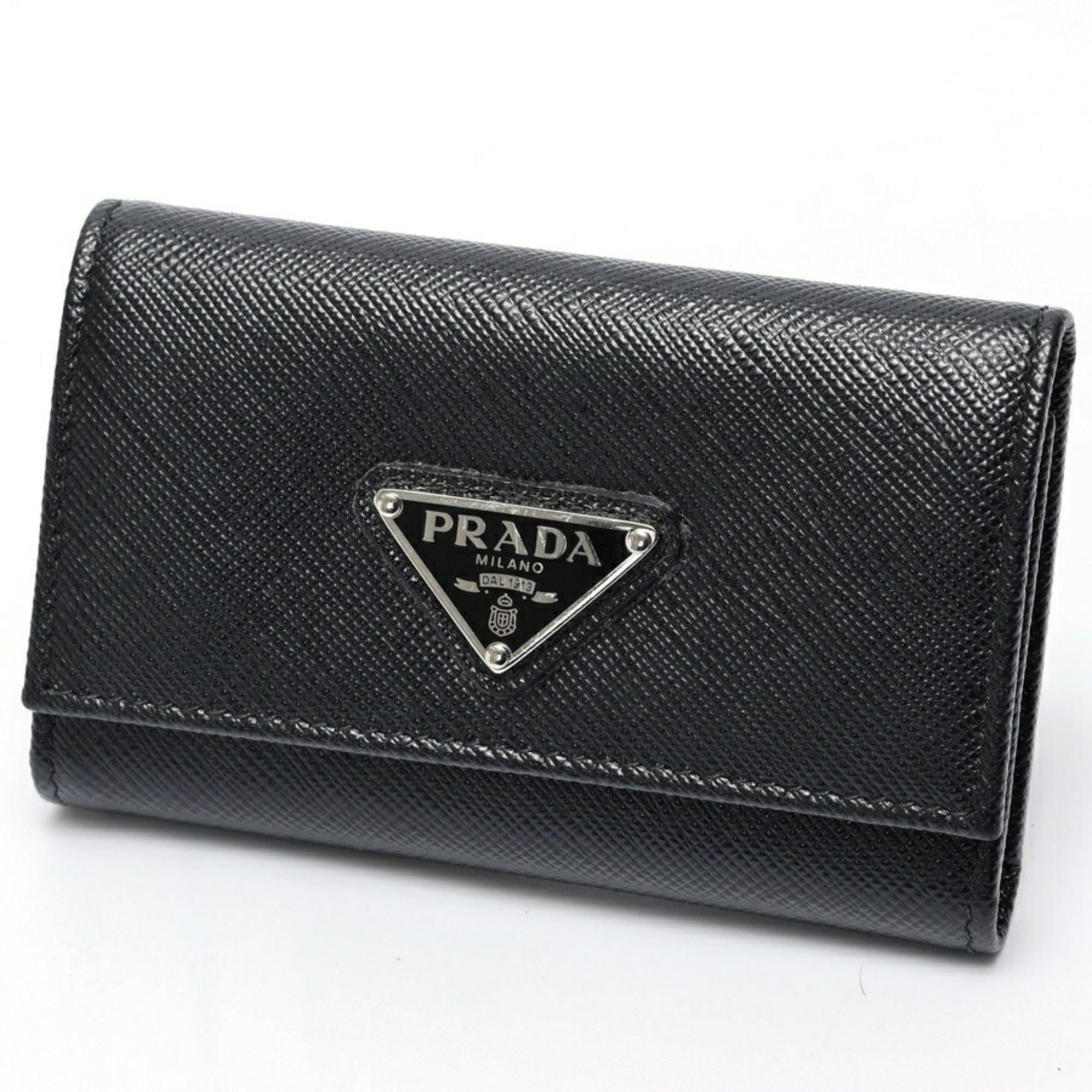 Prada Saffiano Triangle Keycase (Pre-Owned)