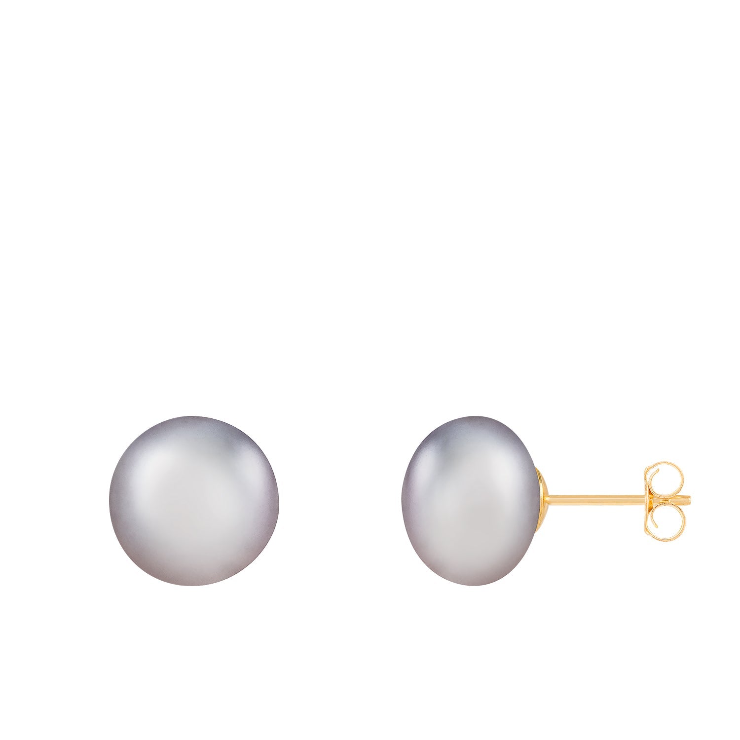14k Yellow Gold 10-11mm Freshwater Pearl Stud Earrings.