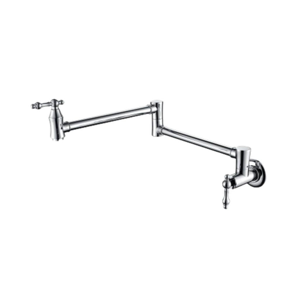 Hivvago Convenient Wall-Mounted Chrome Pot Filler Faucet