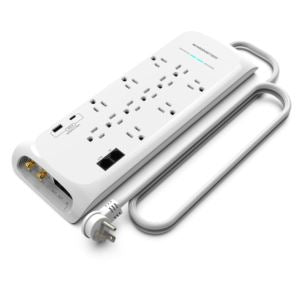 Monster-Essentials-5007W Monster Power Strip/Surge Protector 6 Ft - White