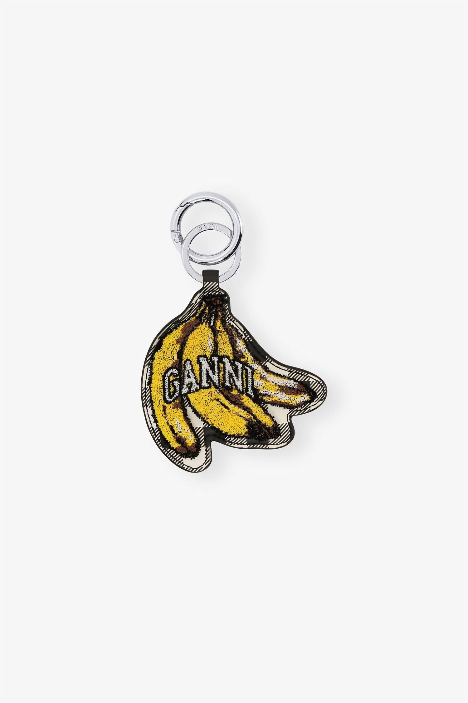 Women's Banana Velvet Keyring In Black