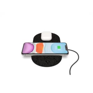 WP0203020-044 Einova Dual Charging Stone With Two Wireless 10W Qi Charging Spots - Lava