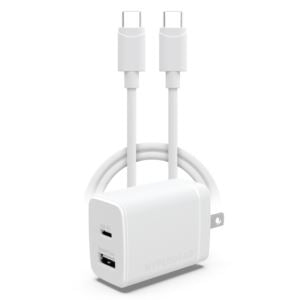 HYPERCEL 16015 HyperGear 30W USB-C PD + USB-A Fast Wall Charger and 4ft USB-C Cable, White