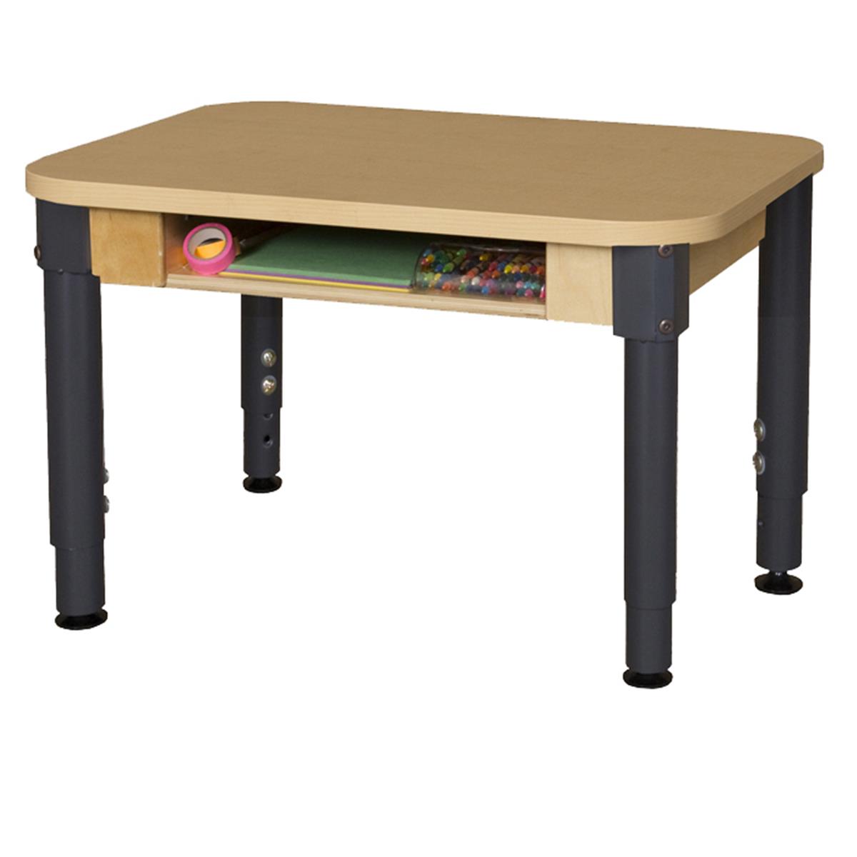 Wood Designs  12-17 in. Classroom High Pressure Laminate Desk With Adjustable Legs