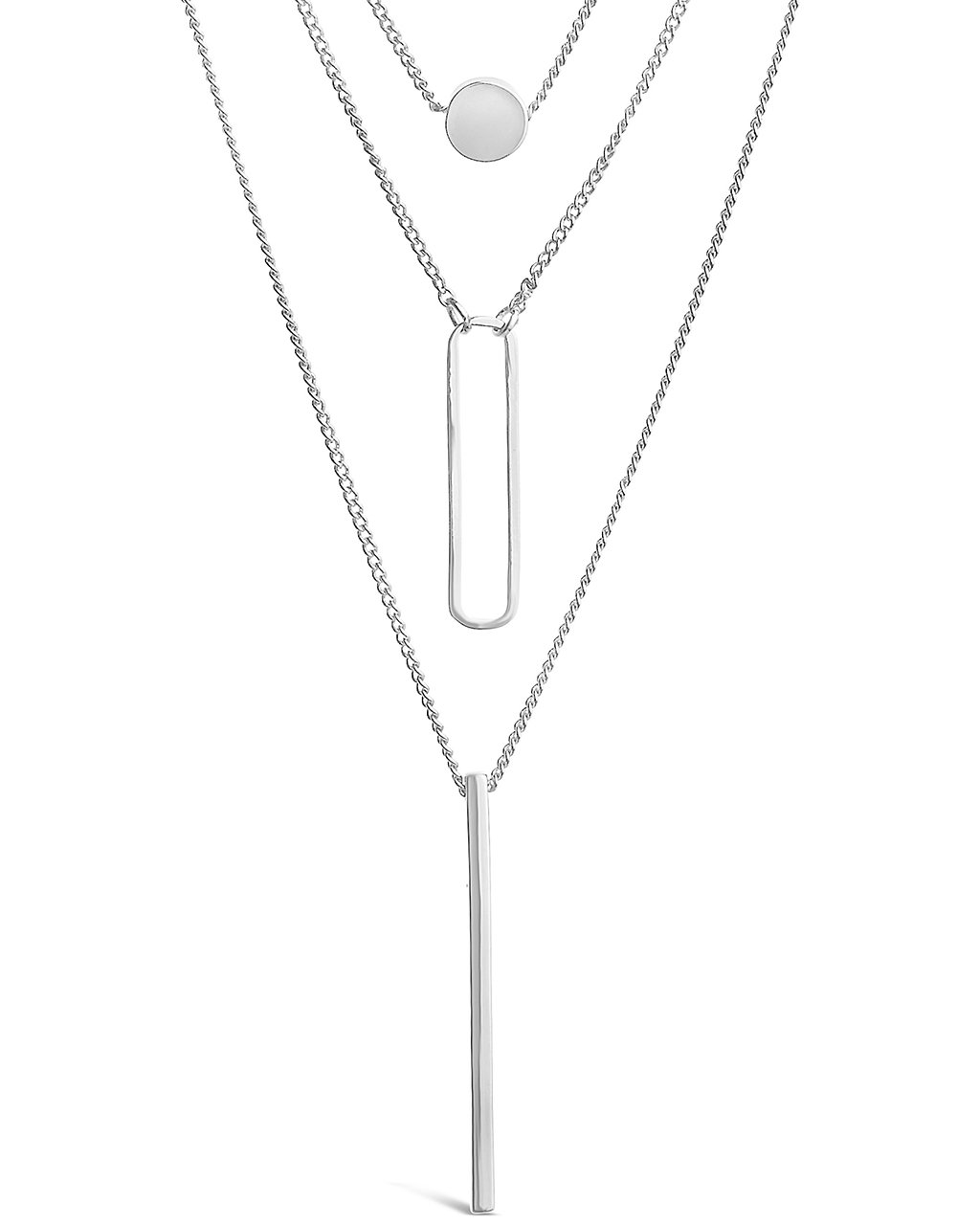 Triple Layer Pendant Necklace-Gold
