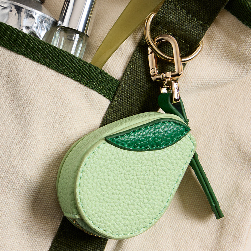 Genuine Leather Avocado Coin Purse / Keychain / Bag Charm