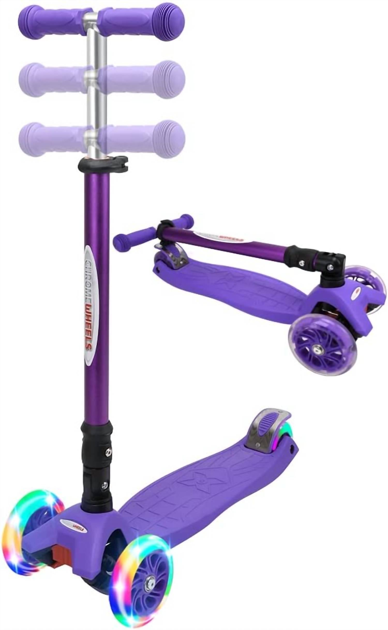 Mega Glidekick Scooter With Led Lights In Purple