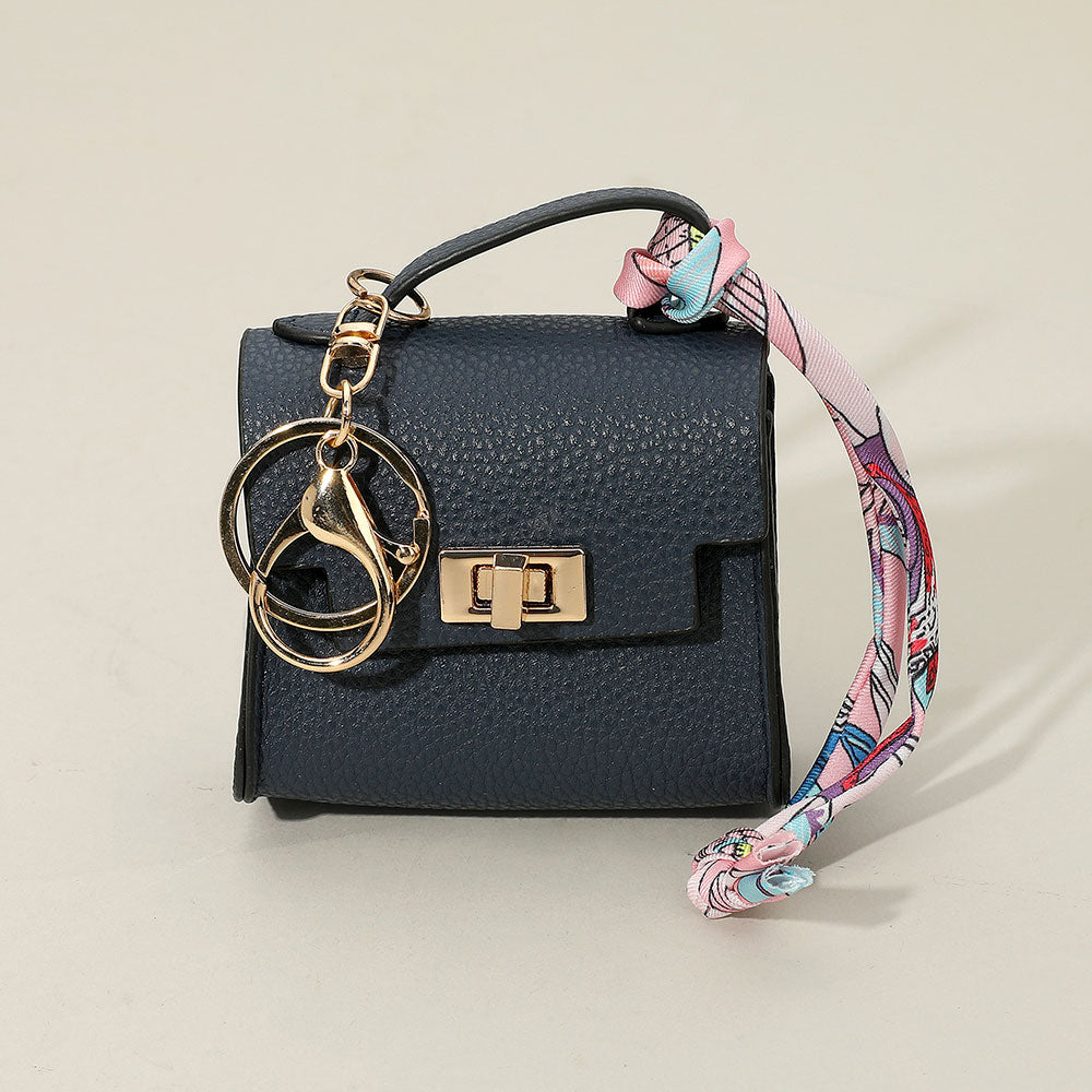 Faux Leather Mini Handbag Keychain / Bag Charm