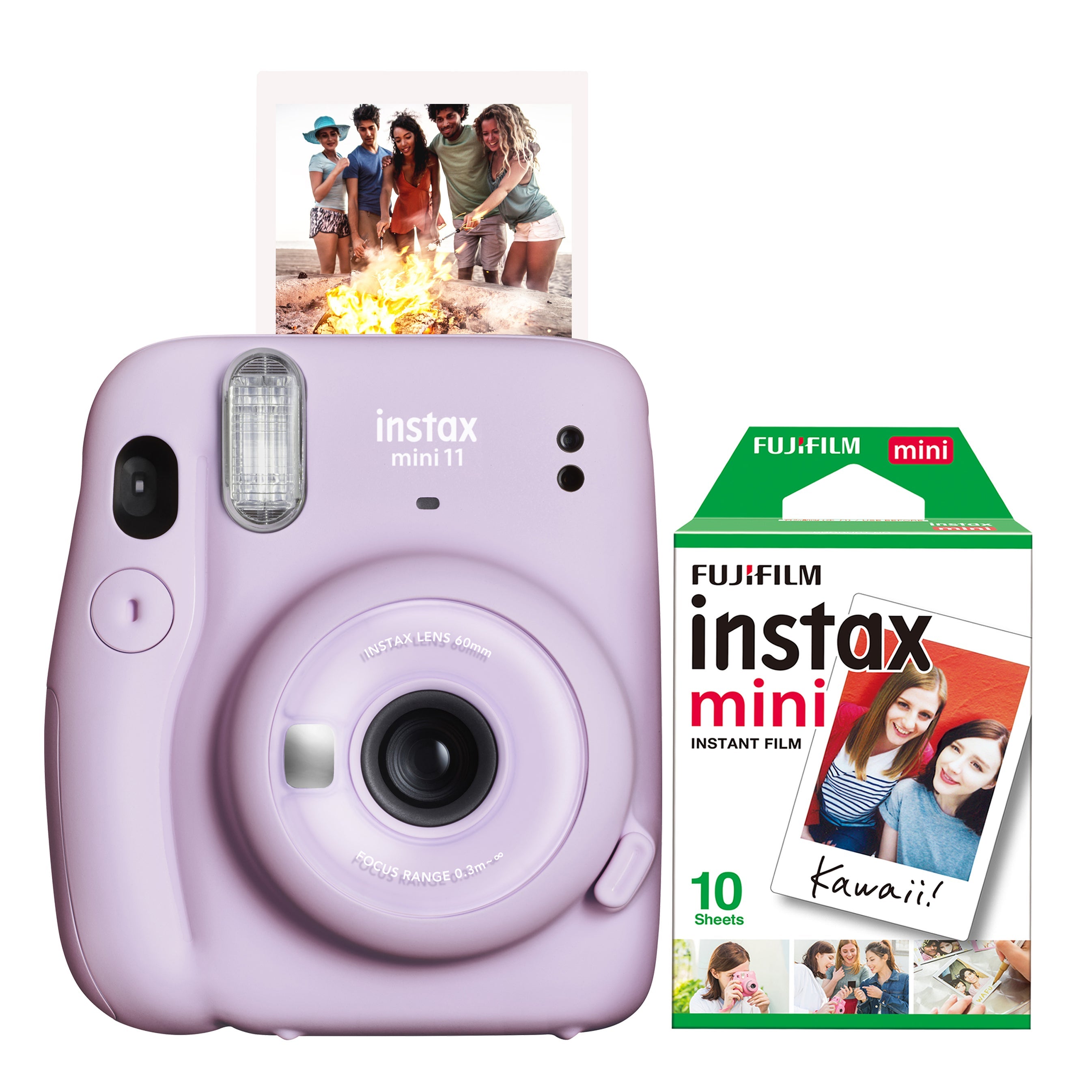 Instax Mini 11 Instant Camera w/ 10 Count Film Lilac Purple