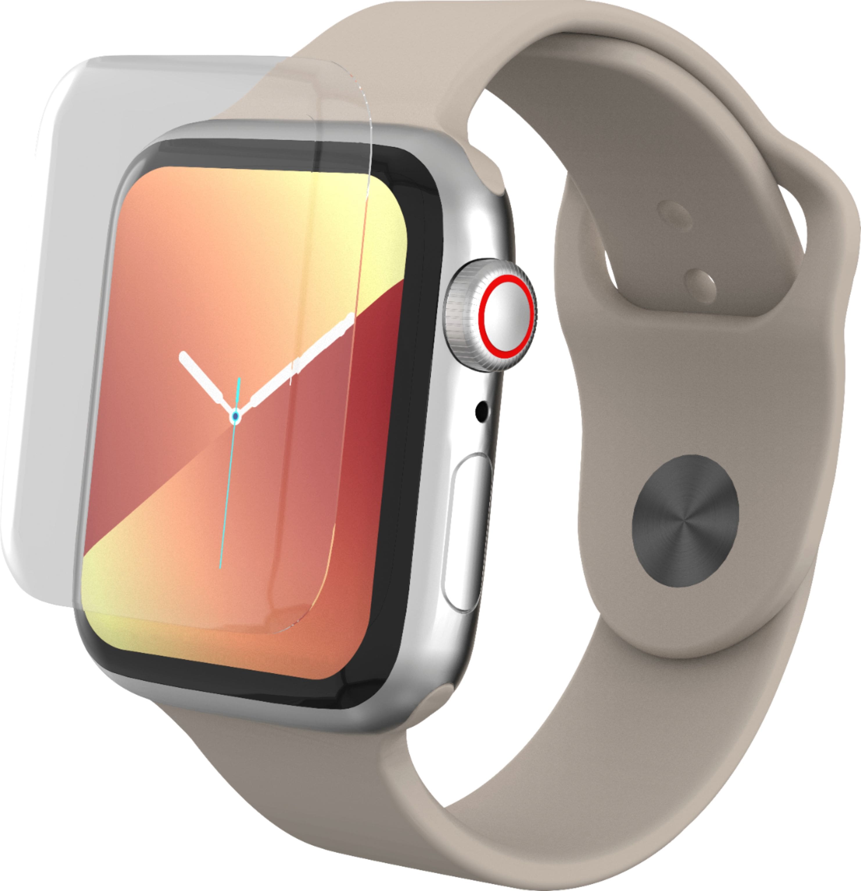 ZAGG - InvisibleShield Ultra Antimicrobial Screen Protector for Apple Watch Series 4/5/SE/SE 2nd Gen Series 6 40mm - Clear