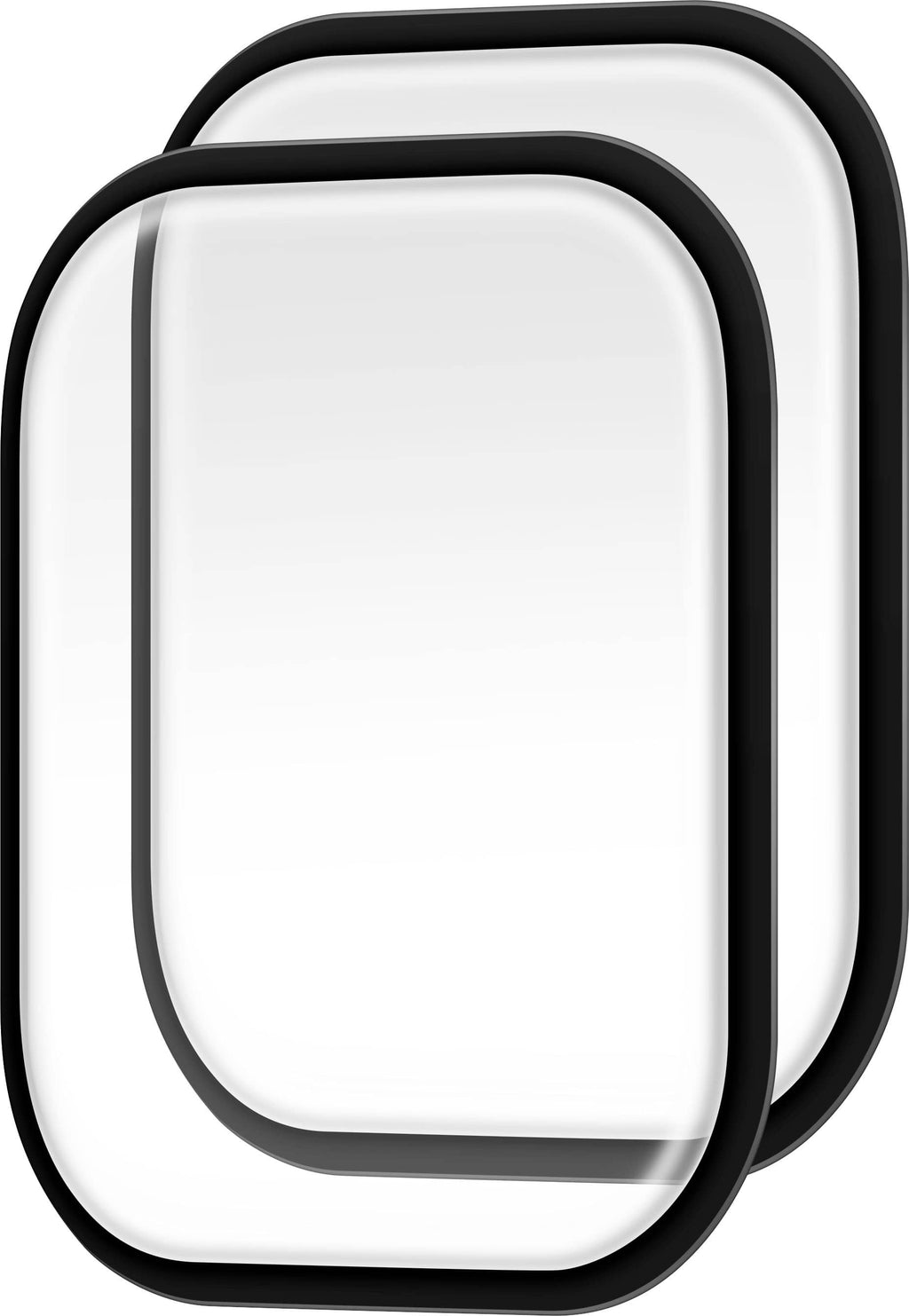 Insignia™ - Hybrid Glass Screen Protectors for Apple Watch 46mm 2024 (2-Pack) - Clear