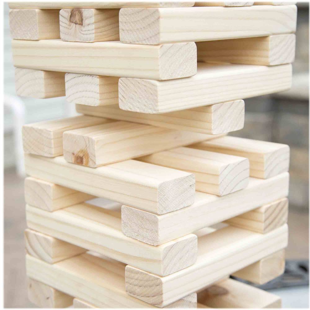 Hey! Play! - Nontraditional Giant Wooden Blocks Tower Stacking Game