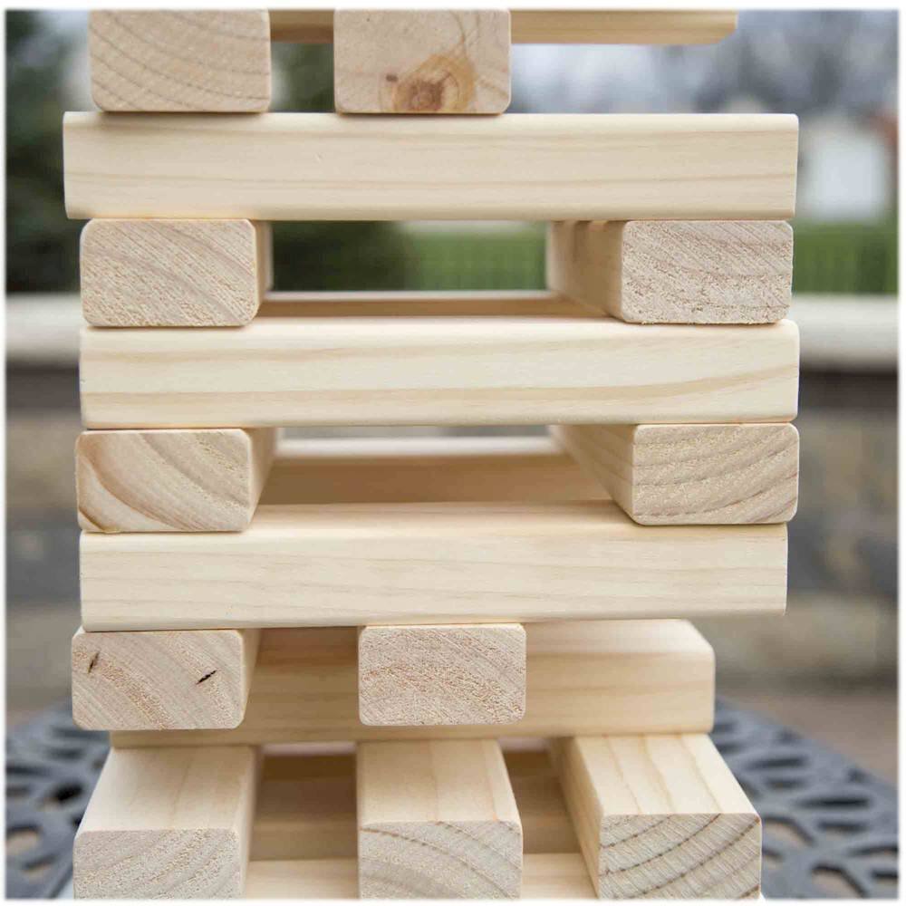 Hey! Play! - Nontraditional Giant Wooden Blocks Tower Stacking Game
