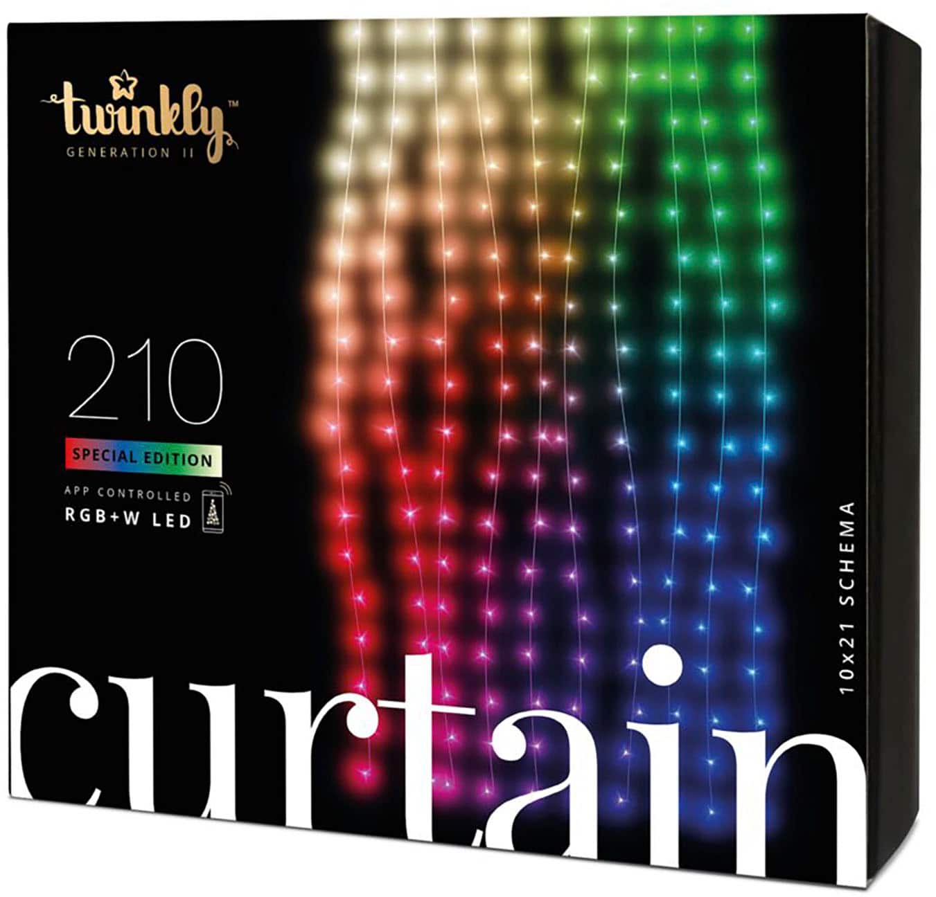 Twinkly - Smart Light Curtain 210 RGB + LED Generation II - Multi