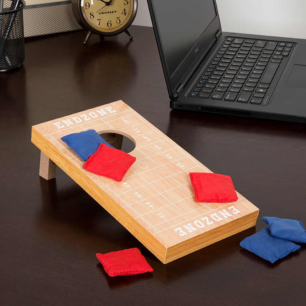 Hey! Play! - Tabletop Cornhole Game - Football Field Theme