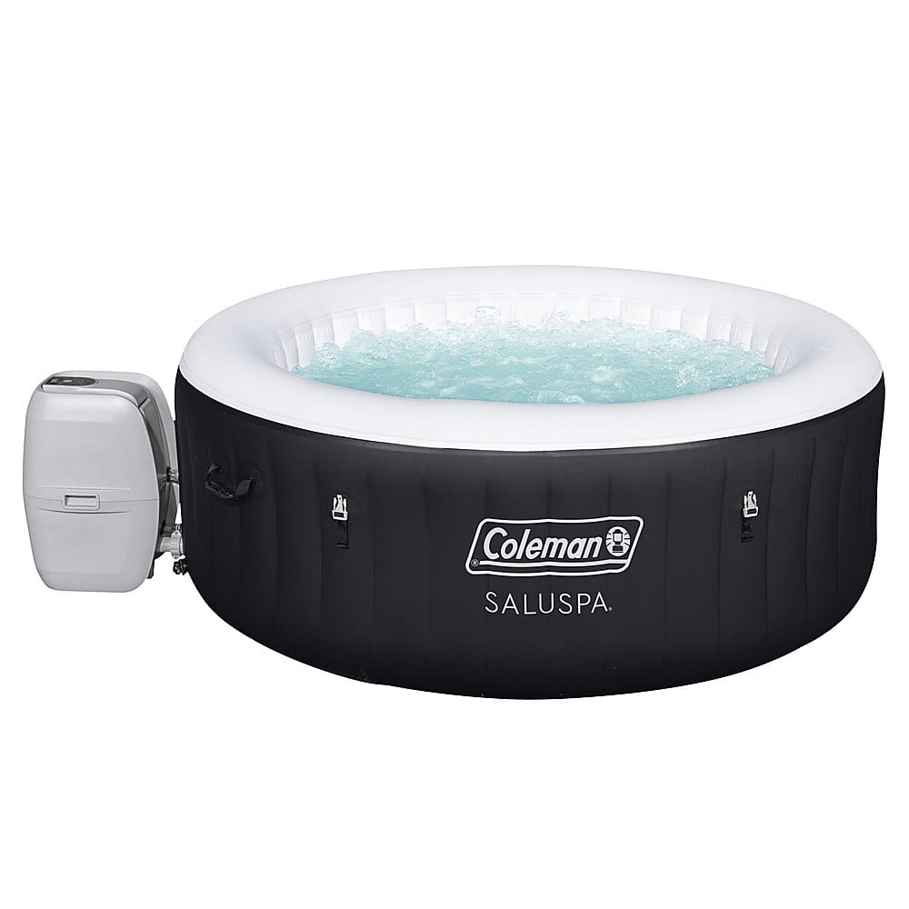 Coleman - 4 Person Portable Inflatable Outdoor Hot Tub - Black