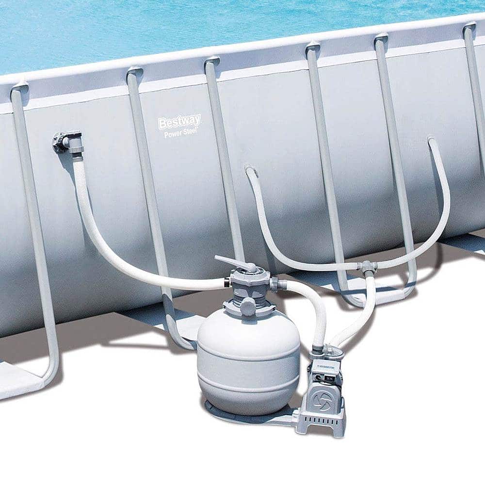 Bestway - 31.3ft x 16ft x 52 inches Rectangular Frame Above Ground Pool Set