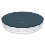 Bestway - Round 20ft Pool Cover for Above Ground Pro Frame Pools Pool Not Included - Blue