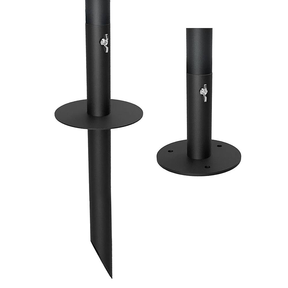 Excello Global Products - Bistro String Light Poles - 4 Pack - Extends to 10 Feet - 100 Feet of String Lights Included - Black