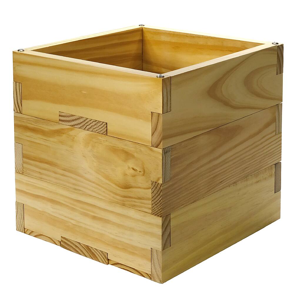 Excello Global Products - 14"x14" Planter Box with Light Pole Holder - Brown